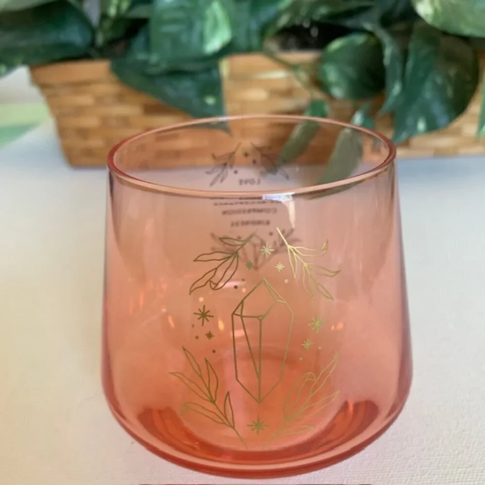 Rose Crystal Healing Drinking Glass DT Wand Love Acceptance Compassion Kindness